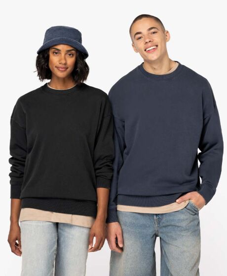 Native Spirit Unisex Washed Effect Oversize Sweatshirt Thumbnail