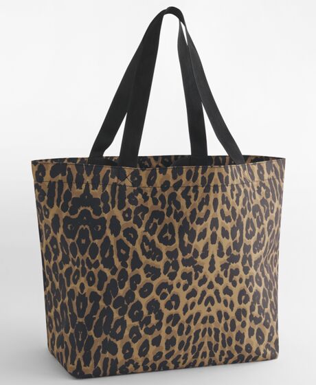 BagBase Leopard Print Carryall Tote Bag Thumbnail