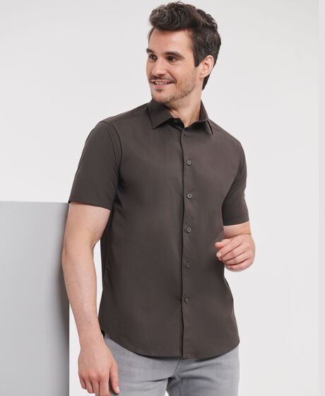 Russell Athletic Collection Short Sleeve Easy Care Fitted Shirt Thumbnail
