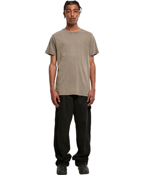 Acid washed round neck tee Thumbnail